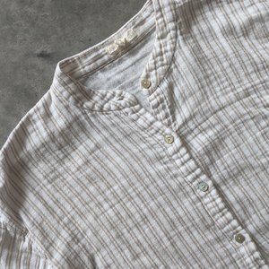 Eileen Fisher Cotton Gauze White Button Down